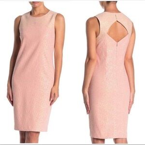 Trina Turk Dress Womens 10 Metallic Jacquard Party Cocktail Coquette Glam Luxury